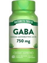 Suplemento Nature's Truth GABA 750 mg 60 cápsulas Suplemento Nature's Truth GABA 750 mg 60 cápsulas