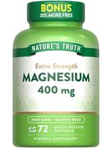 Suplemento Nature's Truth Magnésio 400 mg 72 cápsulas gelatinosas Suplemento Nature's Truth Magnésio 400 mg 72 cápsulas gelatinosas