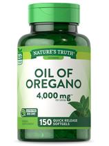 Suplemento Nature's Truth Óleo de Orégano 4000 mg 150 cápsulas gelatinosas