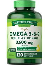 Suplemento Nature's Truth Ômega 3-6-9 - 3600mg - 120 Cápsulas