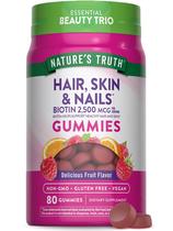 Suplemento Nature's Truth para Cabelo, Pele e Unhas - 80 Gummies Suplemento Nature's Truth para Cabelo, Pele e Unhas - 80 Gummies