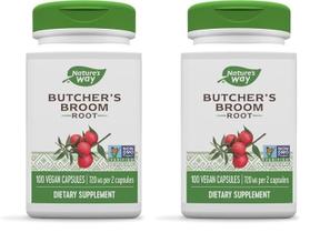 Suplemento Nature's Way Butcher's Broom Root 100 cápsulas veganas