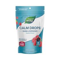 Suplemento Nature's Way Calm Drops com sabor de framboesa GABA Suplemento Nature's Way Calm Drops com sabor de framboesa GABA