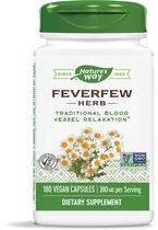 Suplemento Nature's Way Feverfew Herb 380 mg 180 cápsulas veganas