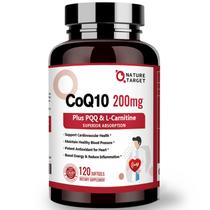 Suplemento Nature Target CoQ10 200mg com L-Carnitina, PQQ e Ômega 3
