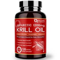 Suplemento NATURE TARGET Óleo de Krill 1200 mg de ômega-3 120 cápsulas gelatinosas