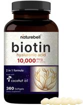 Suplemento NatureBell Biotina 10000mcg + Ácido Hialurônico 25mg