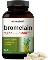 Suplemento NatureBell Bromelain 1000mg - 240 Cápsulas Vegetais