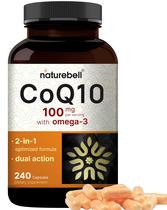 Suplemento NatureBell CoQ10 (Ubiquinona) 100mg com ômega-3