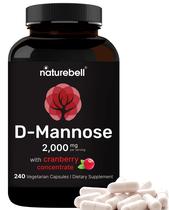 Suplemento NatureBell D-Mannose 500mg com extrato de cranberry