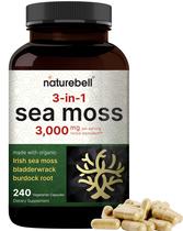 Suplemento NatureBell Irish Sea Moss 3000 mg 240 cápsulas