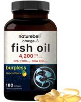 Suplemento NatureBell Omega 3 Óleo de Peixe 4.200 mg 180 Cápsulas Gelatinosas