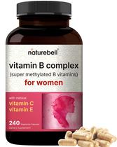 Suplemento NatureBell Vitamin B Complex Feminino 240 cápsulas