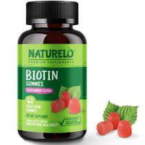 Suplemento NATURELO Biotin Gummies 2500mcg para cabelo, pele e unhas Suplemento NATURELO Biotin Gummies 2500mcg para cabelo, pele e unhas