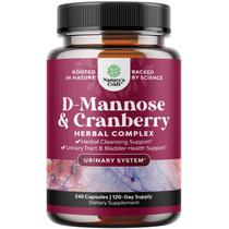Suplemento Natures Craft D Mannose 1000 mg com cranberry 240 cápsulas