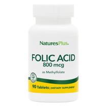 Suplemento Natures Plus Ácido Fólico 800mcg 90 comprimidos