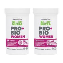 Suplemento Natures Plus GI Natural Probiótico Feminino 30 cápsulas x2