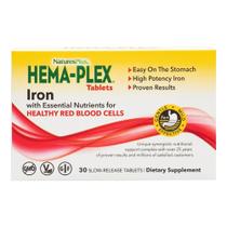 Suplemento Natures Plus Hema-Plex Iron 30 comprimidos 85mg
