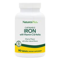 Suplemento NaturesPlus Chewable Iron Cherry 90 comprimidos x2