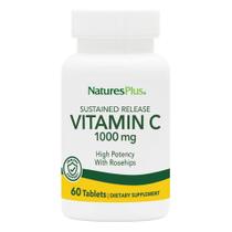Suplemento NaturesPlus de vitamina C 1000 mg com rosa mosqueta 60 comprimidos Suplemento NaturesPlus de vitamina C 1000 mg com rosa mosqueta 60 comprimidos