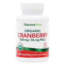 Suplemento NaturesPlus Organic Cranberry 500mg 60 cápsulas