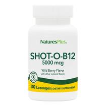 Suplemento NaturesPlus Shot-O-B12 5000 mcg Pastilhas x30
