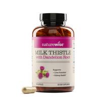 Suplemento NatureWise Milk Thistle com raiz de dente-de-leão 180 ct
