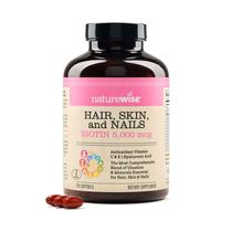 Suplemento NatureWise para cabelo, pele e unhas, vitamina 5000mcg Suplemento NatureWise para cabelo, pele e unhas, vitamina 5000mcg