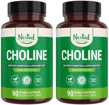 Suplemento Nested Naturals Bitartarato de colina 500 mg 180 cápsulas Suplemento Nested Naturals Bitartarato de colina 500 mg 180 cápsulas