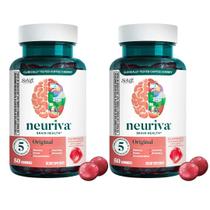 Suplemento NEURIVA Original Brain Memory Focus, 50 gomas, pacote com 2