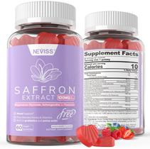 Suplemento NEVISS Saffron Gummies, extrato 100% puro, 120 quilates