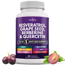 Suplemento NEW AGE Resveratrol 6000 mg Berberina 3000 mg 60 cápsulas