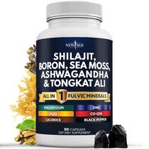 Suplemento NEW AGE Shilajit com musgo marinho, Ashwagandha 90 cápsulas
