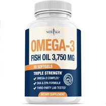 Suplemento NEW AGE Triple Fuerza Omega 3 Aceite de Pescado 3750 mg
