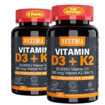 Suplemento Nextdia Vitamina D3 20.000 UI + K2 (MK7) 200mcg