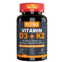Suplemento Nextdia Vitamina D3 20.000 UI+Vitamina K2 200mcg Suplemento Nextdia Vitamina D3 20.000 UI+Vitamina K2 200mcg
