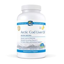 Suplemento Nordic Naturals Pro Arctic Cod Liver Oil 180 cápsulas