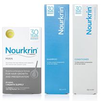 Suplemento Nourkrin Man 180 comprimidos com shampoo e condicionador