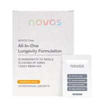 Suplemento NOVOS Core Longevity Anti-Aging 30 porções de laranja Suplemento NOVOS Core Longevity Anti-Aging 30 porções de laranja