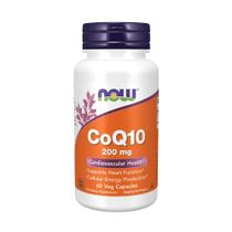 Suplemento NOW CoQ10 (Coenzima Q10) 200mg - 60 Cápsulas Vegetais