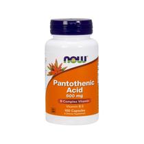 Suplemento NOW Foods Ácido Pantotênico 500mg - 200 Cápsulas