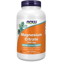 Suplemento NOW Foods - Citrato de Magnésio 200mg - 250 Comprimidos