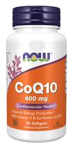 Suplemento NOW Foods CoQ10 400mg - 30 Cápsulas Gelatinosas (Grau Farmacêutico)