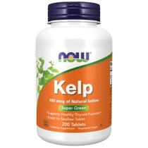 Suplemento NOW Foods Kelp com 150 mcg de Iodo Natural - 200 Comprimidos