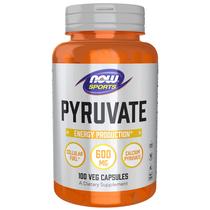 Suplemento NOW Foods Sports Nutrition Piruvato 600mg - 100 Cápsulas