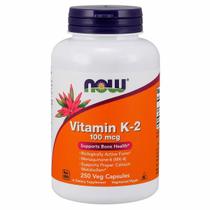 Suplemento Now Foods Vitamina K2 - 250 Cápsulas Vegetais (4 Pacotes)