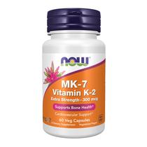 Suplemento NOW Foods Vitamina K2 MK-7 (300mcg) - 60 Cápsulas