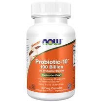 Suplemento NOW Probiotic-10 100 bilhões de cápsulas de 60 vegetais