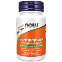 Suplemento NOW Serrapeptase 60.000 UI - 60 Cápsulas Vegetais