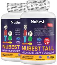 Suplemento NuBest Tall Kids, comprimidos mastigáveis, 90 unidades, pacote com 2